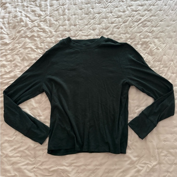 GAP Green Mockneck Ribbed Tee - Picture 2 of 3